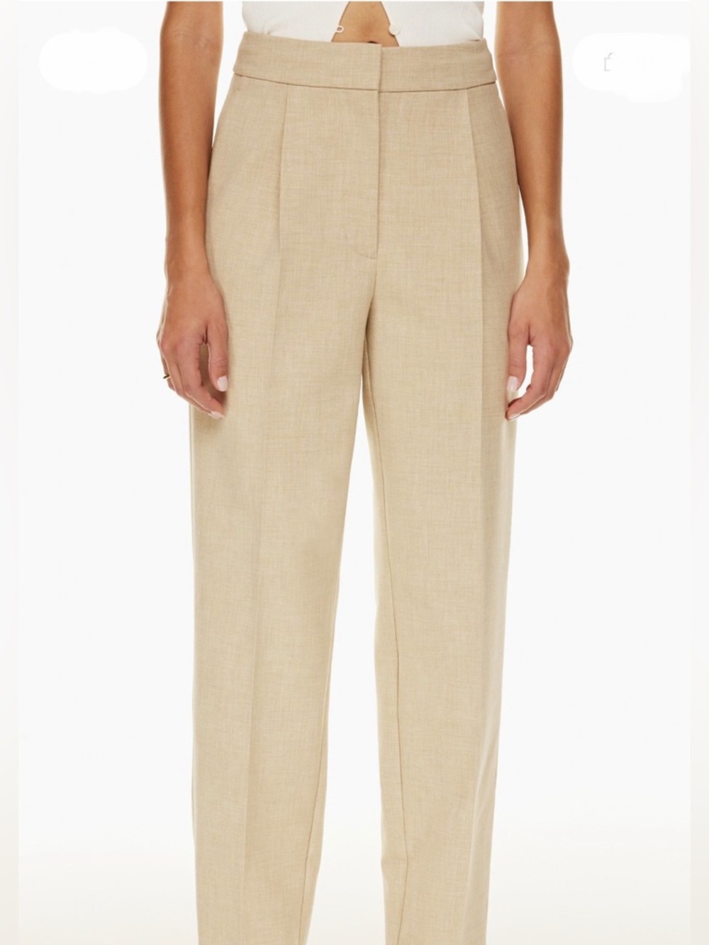 Aritzia Wilfred Women’s Tailored Pleated Dress Pants - Tan